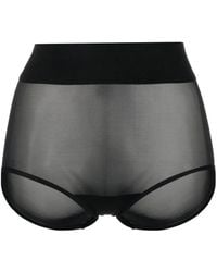Wolford - Semi-Sheer Elasticated Briefs - Lyst