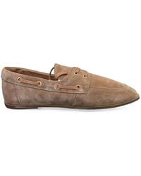 Calvin Klein - Lace-Up Suede Boat Shoes - Lyst