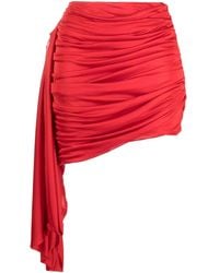 ANDREADAMO - Ruched Asymmetric Bodycon Skirt - Lyst