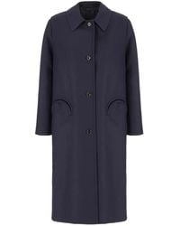 Blazé Milano - Virgin Wool Smiley Pocket Coat - Lyst