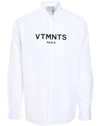 VTMNTS - Hemd Mit Logo-Print - Lyst