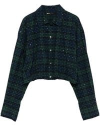 Maje - ラインストーン チェックシャツ - Lyst
