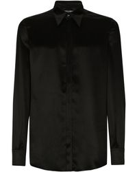 Dolce & Gabbana - Martini-fit Button-down Satin Shirt - Lyst
