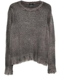 Avant Toi - Distressed Knit Sweater - Lyst