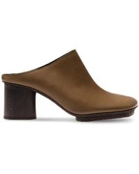 Uma Wang - Mid-Heel Leather Mules - Lyst
