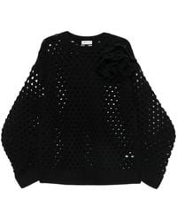 Blumarine - Pull En Maille Crochetée À Fleurs Appliquées - Lyst