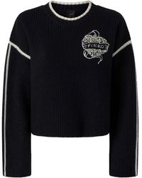 Pinko - Pull À Logo En Intarsia - Lyst