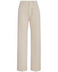Brunello Cucinelli - Dyed-Denim Contemporary Loose Trousers - Lyst