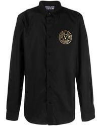 Versace Jeans Couture - Logo-Print Cotton Shirt - Lyst