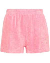 Patou - Logo-embroidered Terry Shorts - Lyst