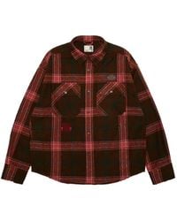 Aape By A Bathing Ape - Moonface-Patch Plaid-Check Shirt - Lyst