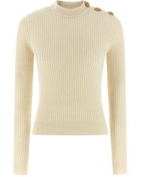 Balmain - Ribbed Sweater - Lyst