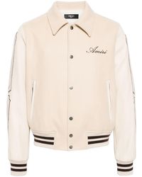 Amiri - Bones Appliqué-detail Varsity Jacket - Lyst