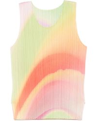 Pleats Please Issey Miyake - Top Plissettato Con Stampa - Lyst
