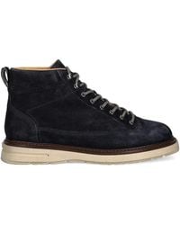 GANT - Lace-Up Panelled Boots - Lyst
