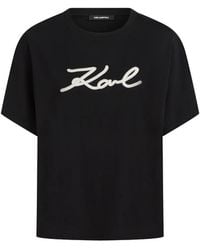KARL LAGERFELD - Logo-Detail T-Shirt - Lyst