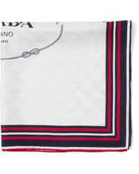 Prada - Logo-Jacquard Twill Scarf - Lyst
