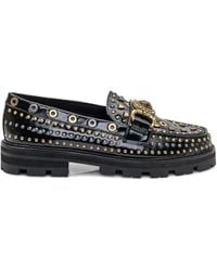 Kurt Geiger - Mansion Stud-Embellished Buckle Loafers - Lyst