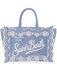 MC2 Saint Barth - Vanity Broderie-Anglaise Tote Bag - Lyst