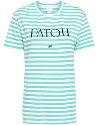 Patou - Striped Logo-Print T-Shirt - Lyst