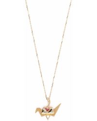 Aurelie Bidermann - 18Kt Origami Sapphire And Diamond Necklace - Lyst