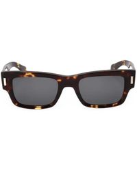 Ferragamo - Tortoiseshell-Effect Rectangle-Frame Sunglasses - Lyst