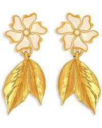 Oscar de la Renta - Flower-Detailing Earrings - Lyst
