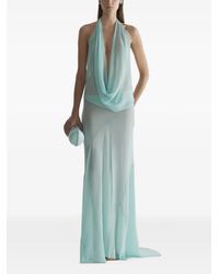 Mugler - Spiral Draped Halter Gown - Lyst