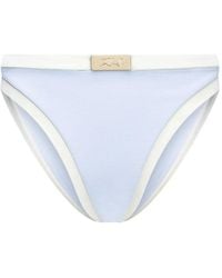 KARL LAGERFELD - Signature Metal-Charm Bikini Bottoms - Lyst