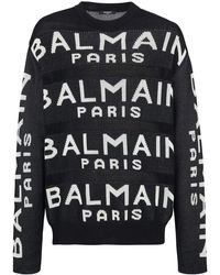 Balmain - Jersey With Logo - Lyst