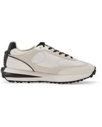 KARL LAGERFELD - Zone Panelled Lace-Up Leather Sneakers - Lyst