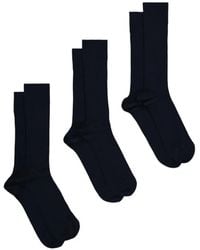 NN07 - Nine Ribbed-Knit Socks Set (Set Of Three) - Lyst