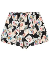MSGM - Playing-Card-Print Shorts - Lyst