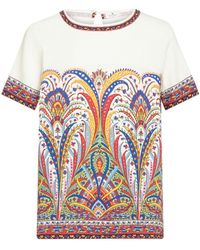 Etro - T-shirt con stampa paisley - Lyst