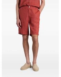 Alpha Studio - Elasticated-Waist Linen Shorts - Lyst