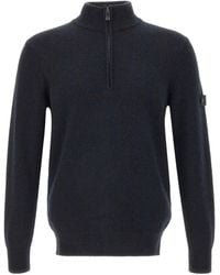 Peuterey - Half-Zip Ribbed Sweater - Lyst