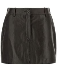 P.A.R.O.S.H. - Maciock26 Leather Mini Skirt - Lyst