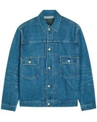 Blue Blue Japan - Faded-Effect Denim Jacket - Lyst