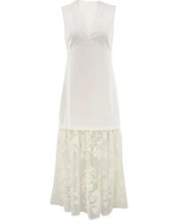 Sea - Arielle Midikleid mit V-Ausschnitt - Lyst