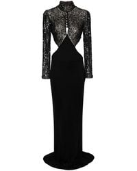 Elisabetta Franchi - Sequin-embellished Maxi Dress - Lyst