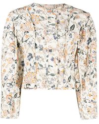 Ulla Johnson - Floral-print Cropped Jacket - Lyst