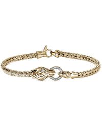 John Hardy - 14K Naga Diamond Bracelet - Lyst