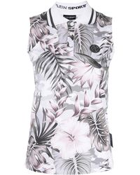 Philipp Plein - Floral Sleeveless Polo Shirt - Lyst
