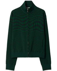Burberry - Houndstooth-pattern Track Jacket - Lyst