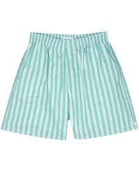 Sunnei - Striped Cotton Bermuda Shorts - Lyst