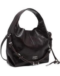 Bimba Y Lola - Small Espresso Leather Paper Bag - Lyst