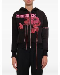 McQueen - Floral Logo Sweatshirt - Lyst