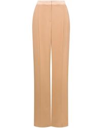Alberta Ferretti - Pressed-Crease Straight Trousers - Lyst