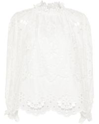 Zimmermann - Lexi Embroidered Cotton Blouse - Women's - Cotton - Lyst