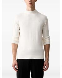 KARL LAGERFELD - Logo-Patch Mock-Neck Sweater - Lyst